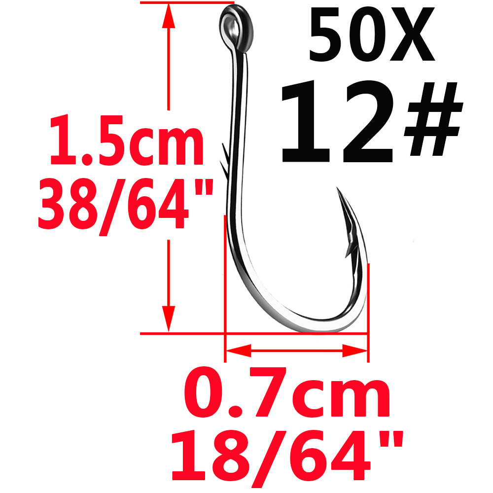 50pcs Iseama Circle Carp Eyed  - огляд і ціна Fishing Hook Assortment