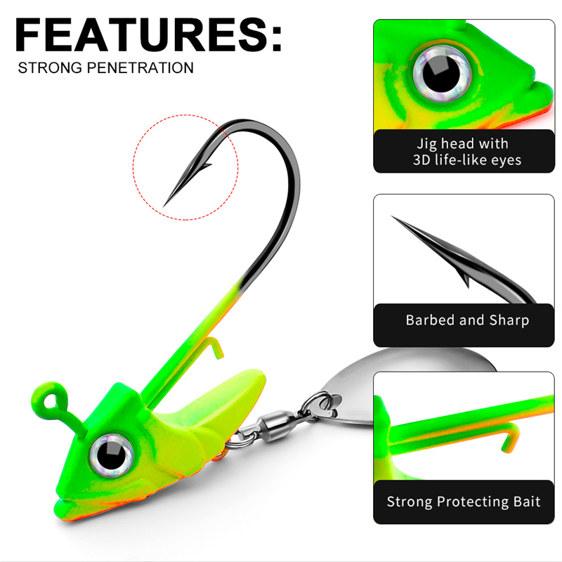 7g 10g 15g Lead Head Jig Hook  - огляд і ціна Fishing Hook Circle